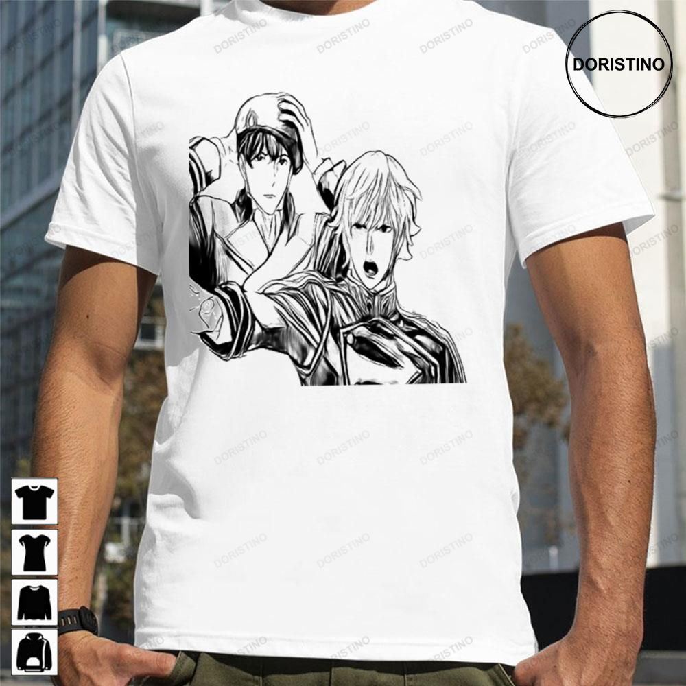 Lotgh Black White Art Legend Of The Galactic Heroes Awesome Shirts